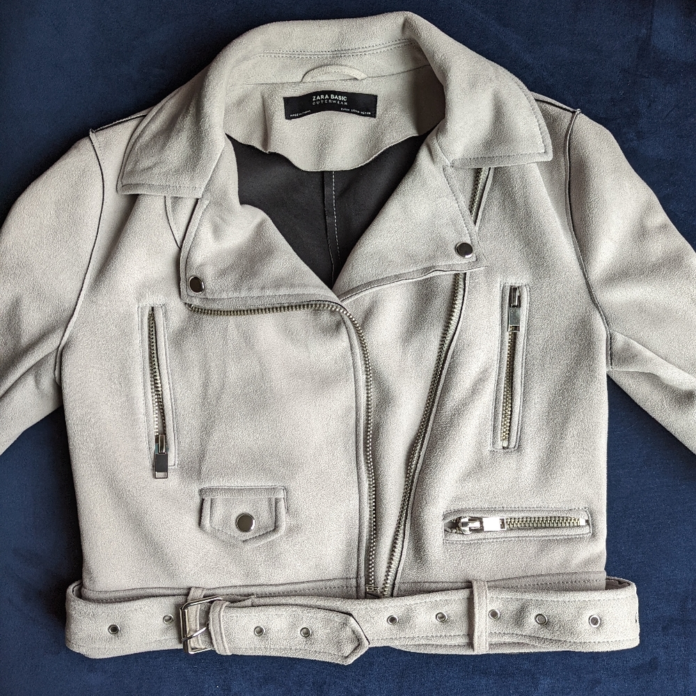 Zara Suede Biker Jacket
